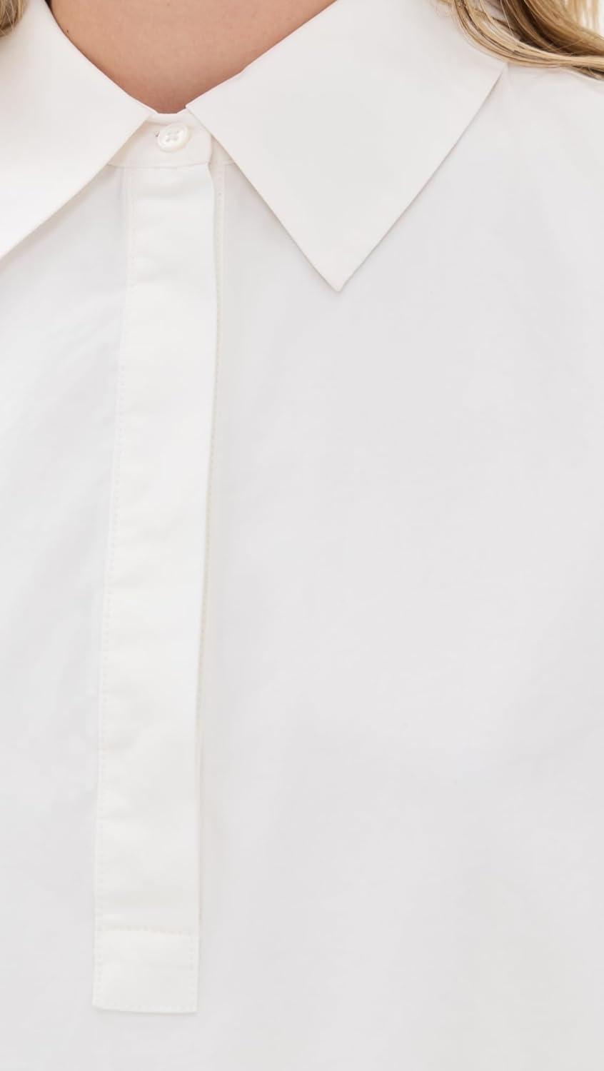imageEnglish Factory Womens Aline Short Sleeve Shirt DressWhite