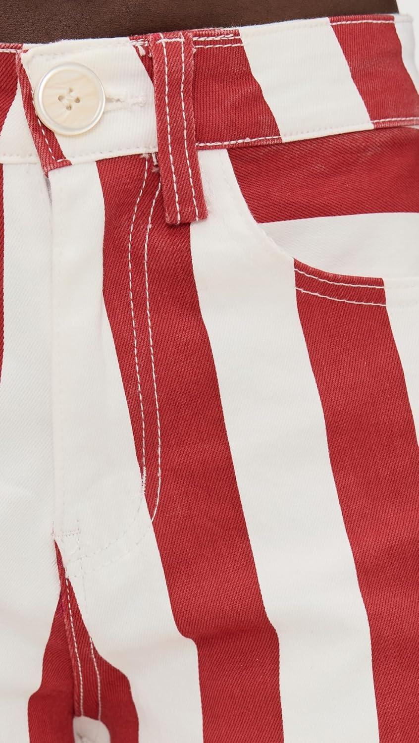 imageEnglish Factory Womens Bold Stripe JeansRedWhite
