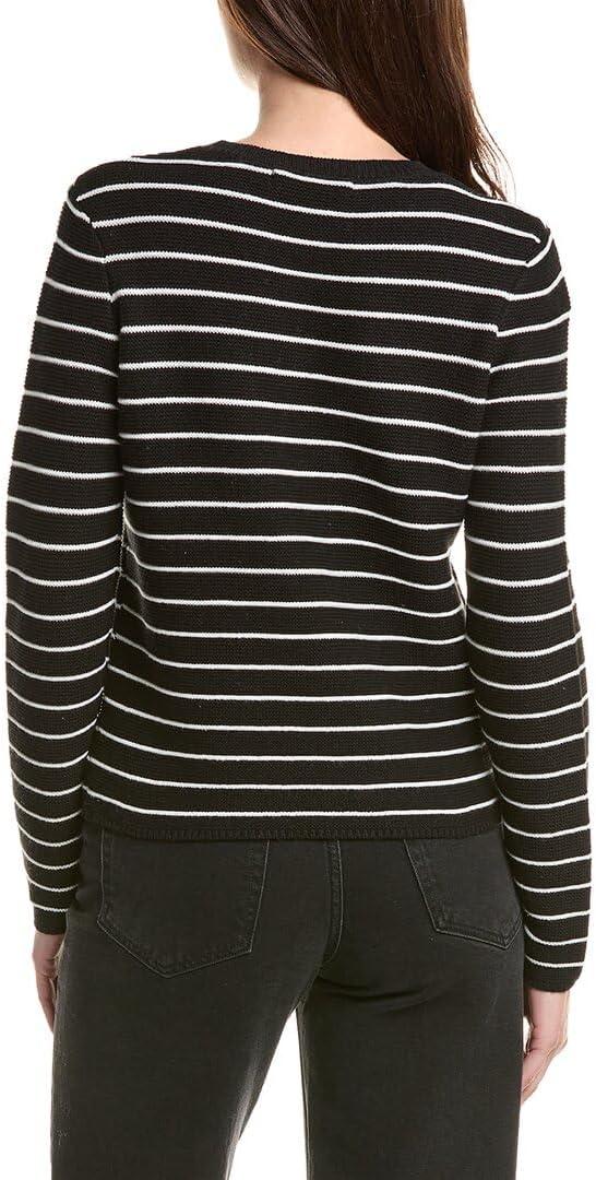 imageEnglish Factory Womens RoundNeck Striped Sweater Top S BlackWhite