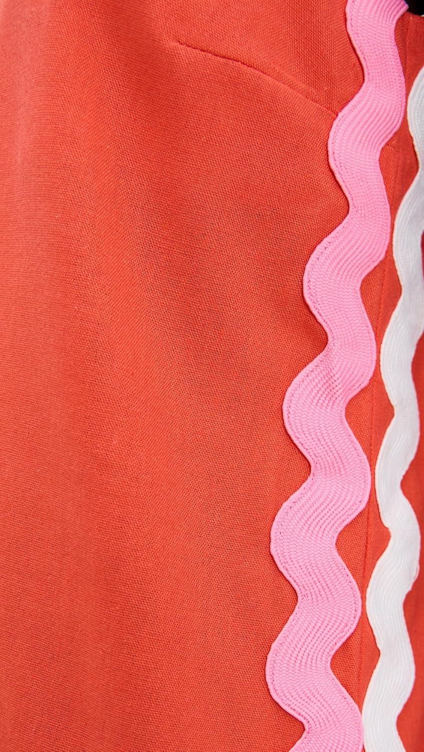 imageEnglish Factory Womens Sleeveless RIC Rac DressOrange