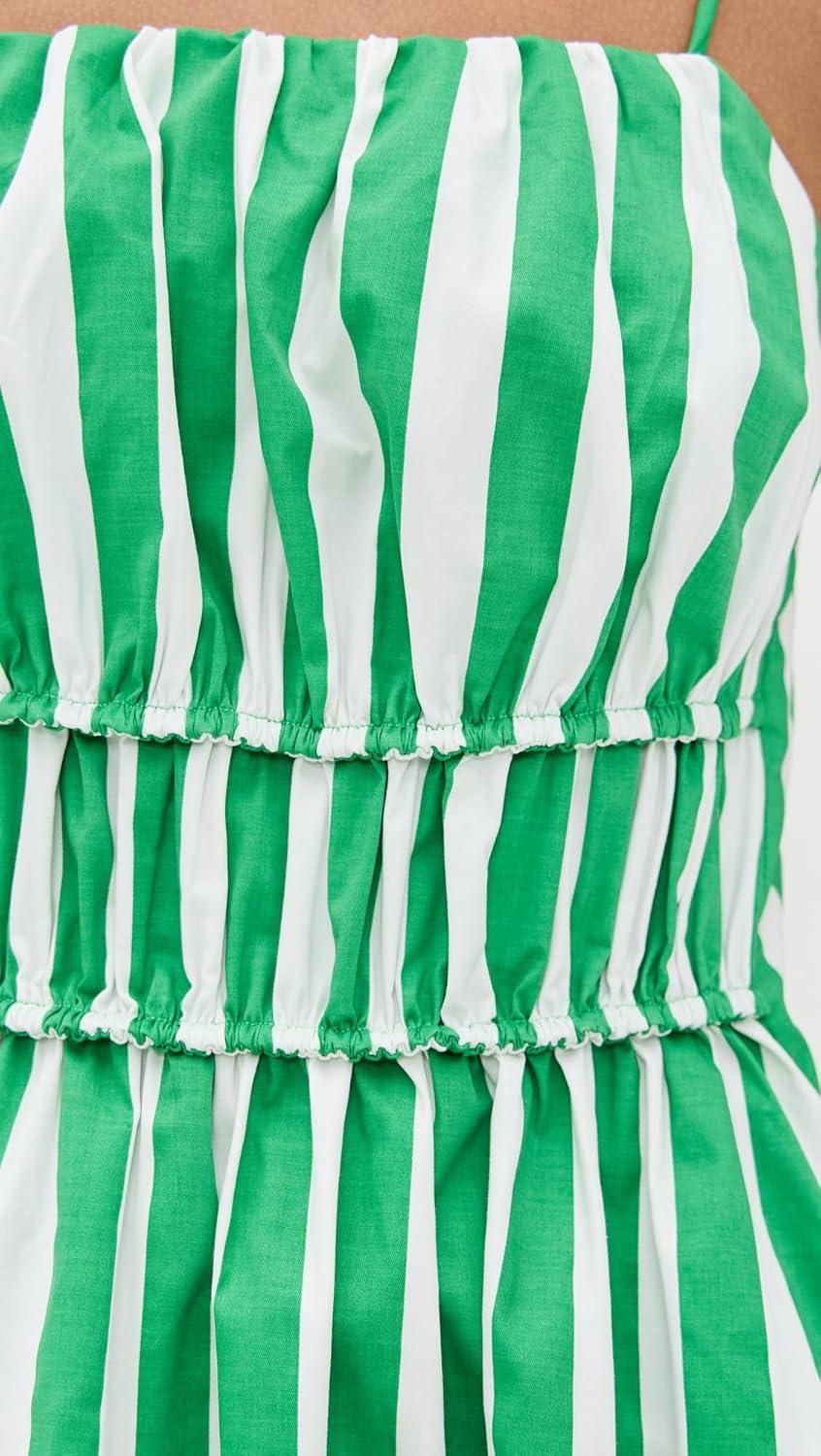 imageEnglish Factory Womens Striped Midi DressGreen Stripe