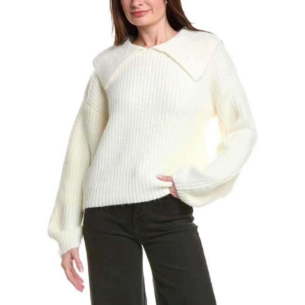 imageChunky Collared Ribbed Sweater by ENGLISH FACTORYIvory