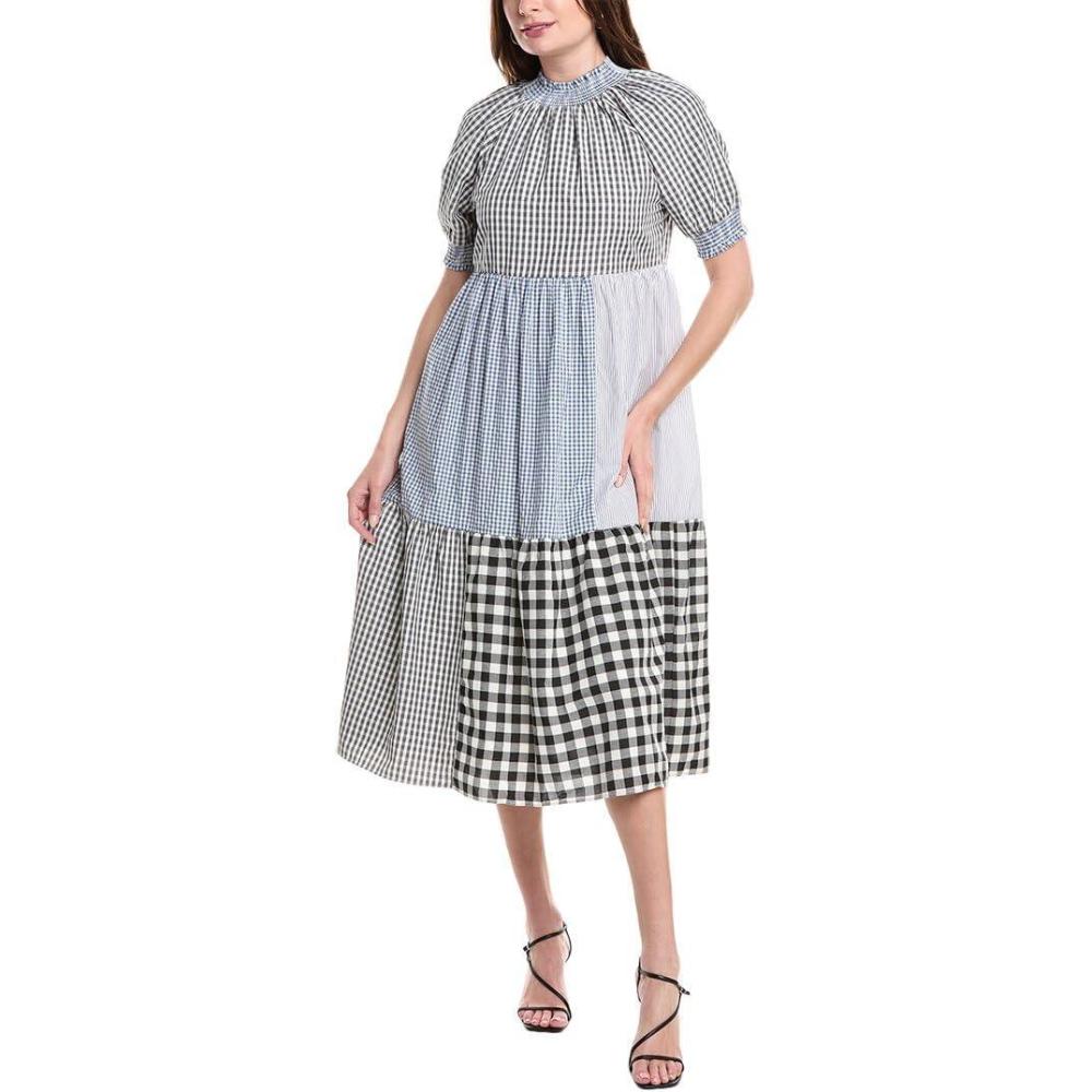 imageEnglish Factory Patchwork Midi DressMulti