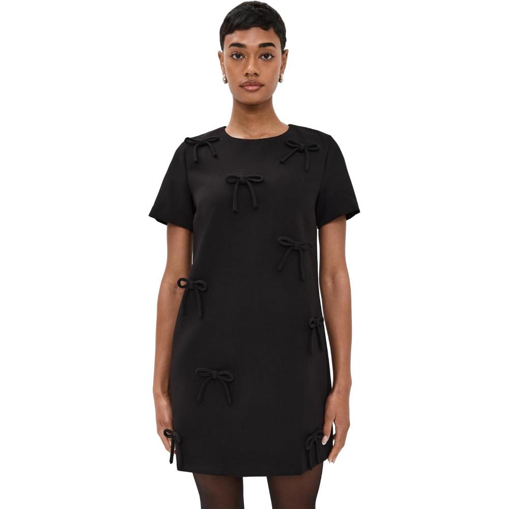 imageEnglish Factory Womens Bow Detailed Mini DressBlack