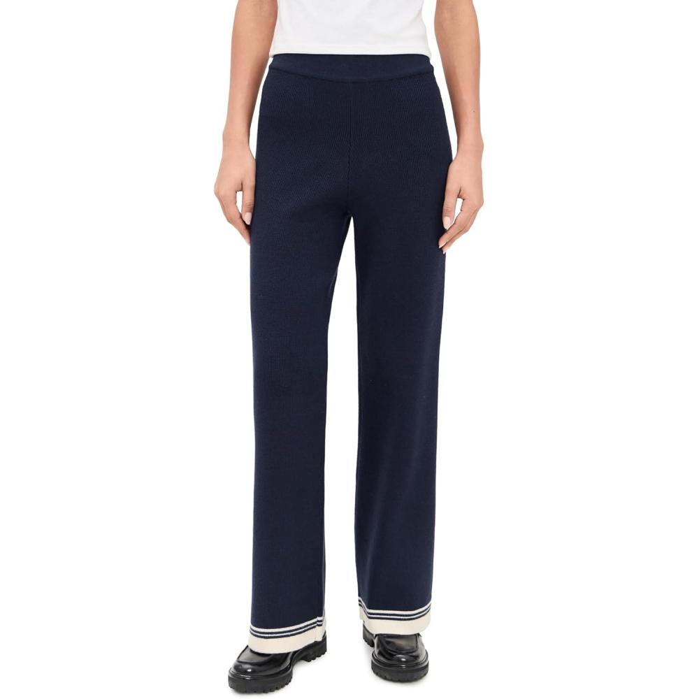 imageEnglish Factory Womens Contrast Stripe Detail PantsNavyWhite