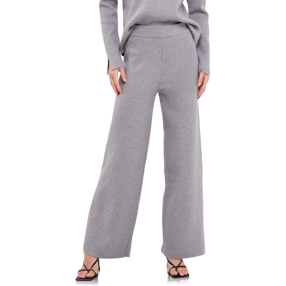imageEnglish Factory Womens Knit Wide PantsGrey