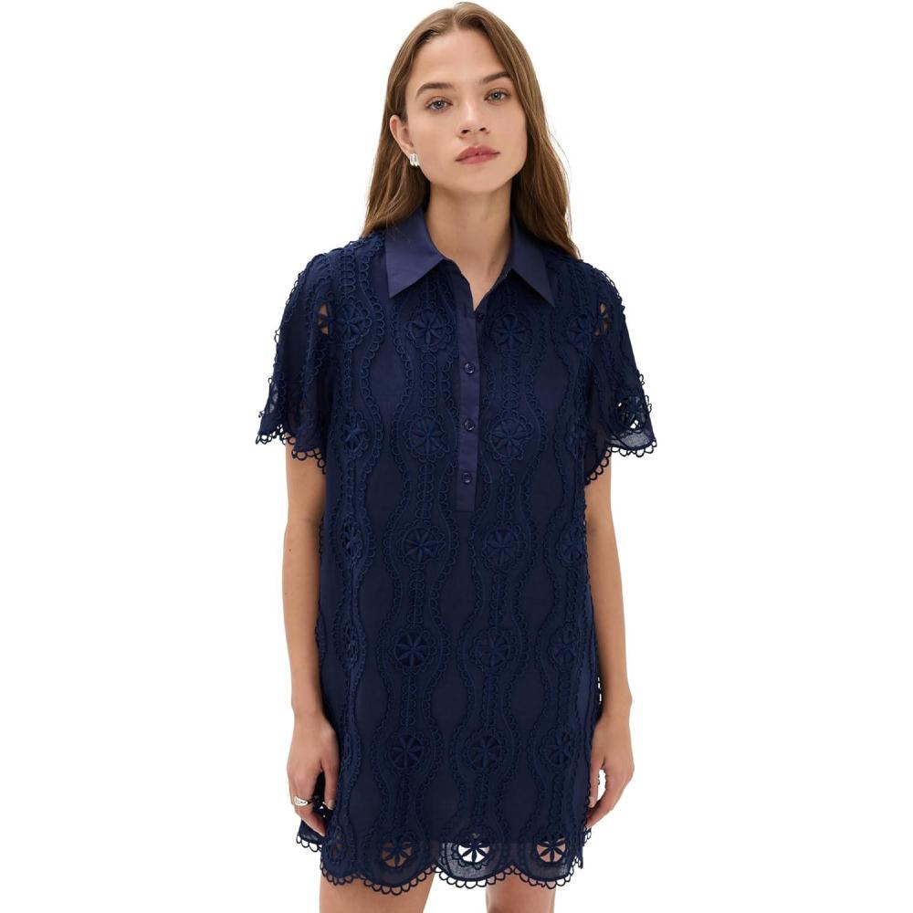 imageEnglish Factory Womens Navy Mini DressNavy