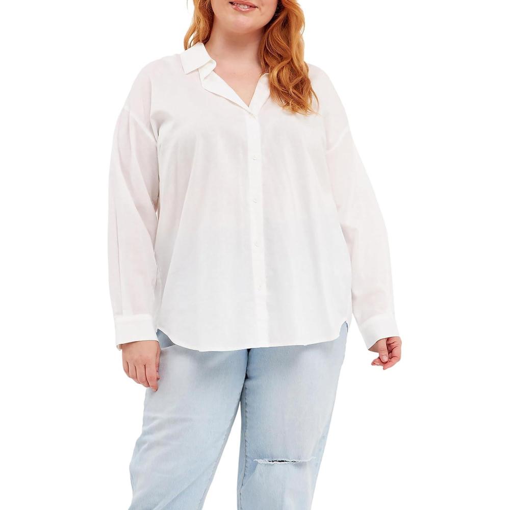 imageEnglish Factory Womens Oversized Linen Shirts White