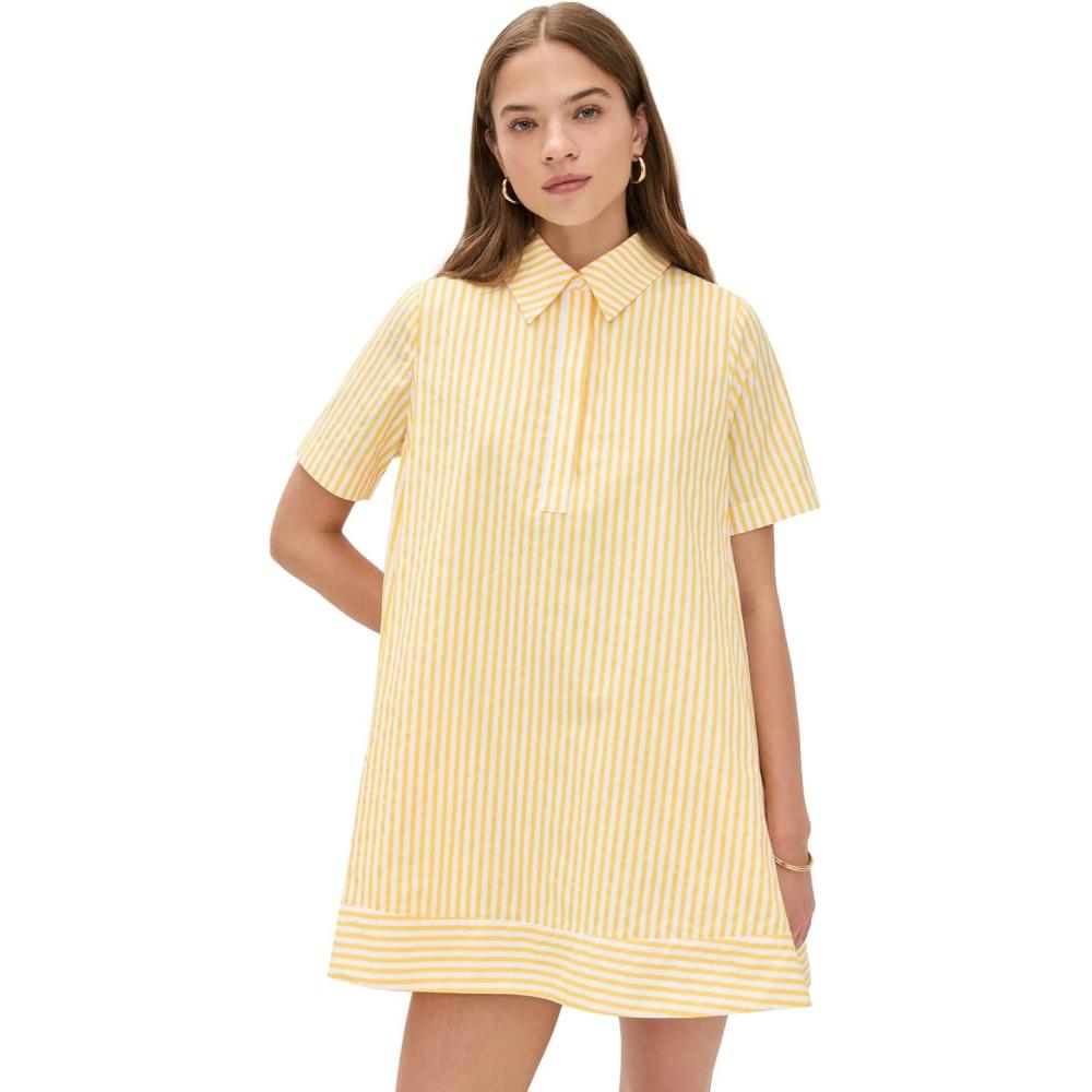 imageEnglish Factory Womens Striped Mini DressYellow Stripe