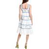 English Factory Embroidered Tiered A-Line Dress(White)