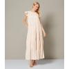 English Factory Eyelet Tiered Midi Dress(Coral Multi)