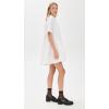 English Factory Women’s A-line Short Sleeve Shirt Dress(White)