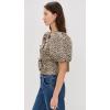 English Factory Women’s Bow Detailed Puff Sleeve Top(Brown)