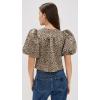 English Factory Women’s Bow Detailed Puff Sleeve Top(Brown)