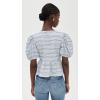 English Factory Women’s Bow Detailed Puff Sleeve Top(Powder Blue Multi)