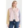 English Factory Women’s Colorblock Faux Fur Jacket