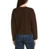 English Factory Womens Crewneck Cable Wool-Blend Sweater, L, Brown