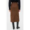 English Factory Women’s Faux Suede Midi Skirt(Brown)