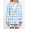 English Factory Women’s Gingham Blazer Blue