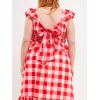 English Factory Women’s Gingham Smocked Top Pink/Red