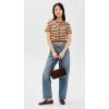 English Factory Women’s Knit Striped Sweater Cardigan(Tan/White)