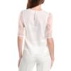 English Factory Women’s Organza Puff Sleeve Top(White)