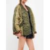 English Factory Women’s Oversize Quilted Jacket Olive XS/S