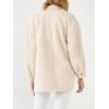 English Factory Women’s Oversized Sherpa Jacket Ivory Small