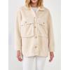 English Factory Women’s Oversized Sherpa Jacket Ivory Small
