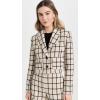 English Factory Women’s Plaid Cropped Blazer