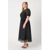 English Factory Women’s Plaid See Through Top Black 1X