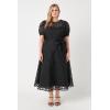 English Factory Women’s Plaid See Through Top Black 1X