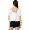 English Factory Women’s Poplin Corsage Top(White)