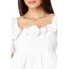 English Factory Women’s Poplin Corsage Top(White)