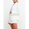 English Factory Women’s Scallop Detailed Single Button Jacket White
