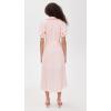 English Factory Women’s Seersucker Striped Midi Dress(Pink)