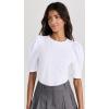 English Factory Women’s Short Puff Sleeve Knit Top(White)