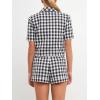 English Factory Women’s Short Sleeve Blazer Black