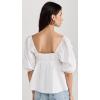 English Factory Women’s Sleeve Cinched Pintuck Top(White)