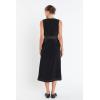 English Factory Women’s Stitch Detail Midi Dress(Black)