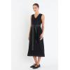 English Factory Women’s Stitch Detail Midi Dress(Black)