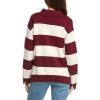 English Factory Womens Stripe Rugby Collared Sweater, S, Red