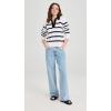 English Factory Women’s Striped Collared Sweater(White/Black)