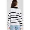 English Factory Women’s Striped Collared Sweater(White/Black)
