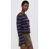 English Factory Women’s Striped Gold Button Cardigan(Brown/Blue)