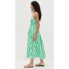 English Factory Women’s Striped Midi Dress(Green Stripe)