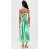 English Factory Women’s Striped Midi Dress(Green Stripe)