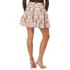 Printed Linen Tiered Mini Skirt(Multi)