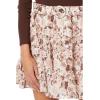 Printed Linen Tiered Mini Skirt(Multi)