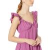 Ruffle Sleeve Maxi Dress(Purple)